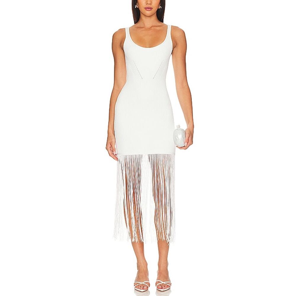 Lovers And Friends Fringed White Tiana Dress Size S